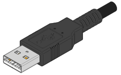 USB Type-A plug coloured.svg