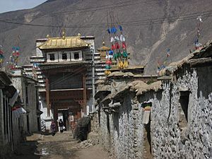 Archivo:Village life in Tibet, just outside Samye
