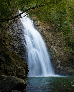 Archivo:Waterfall near Montezuma, Costa Rica