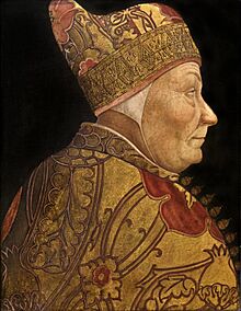 (Venice) Portrait of the Venecian doge Francesco Foscari by Lazzaro Bastiani - Correr Museum.jpg