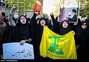 Archivo:2015 protests against Saudi Arabia in Tehran (01)