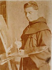 Archivo:Aranda (fray Angelico) pintando Roma 1910