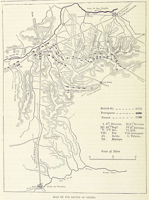 Archivo:Battle of Orthez map