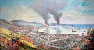 Archivo:Bombardeo de Valparaíso - Gibbons