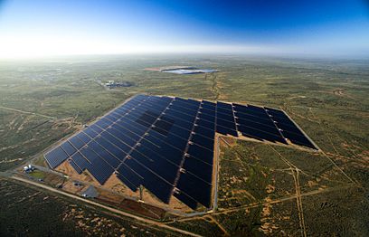 Broken Hill solar plant aerial