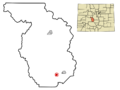 Chaffee County Colorado Incorporated and Unincorporated areas Poncha Springs Highlighted