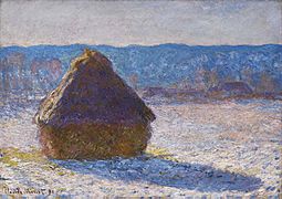 Claude Monet, Haystack, Morning Snow Effect (Meule, Effet de Neige, le Matin), 1891, oil on canvas, 65 x 92 cm, Museum of Fine Arts, Boston
