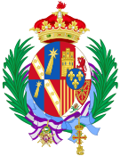 Coat of Arms of Infanta Beatriz of Spain, Princess of Civitella-Cesi.svg