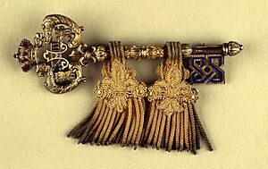 Archivo:Distintivo de Gentilhombre de Cámara durante el reinado de Alfonso XIII