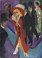 Ernst Ludwig Kirchner - Calle con buscona de rojo