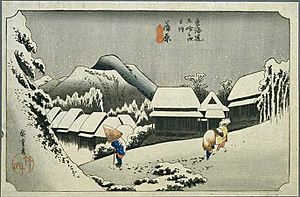 Archivo:Hiroshige nuit de neige à Kambara