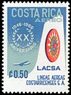 Archivo:LACSA 20 aniv stamps 50 cents 1967