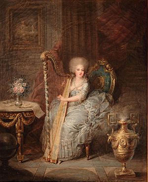 Archivo:Madame Elisabeth jouant de la harpe