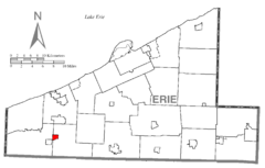 Map of Cranesville, Erie County, Pennsylvania Highlighted.png