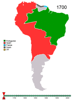 Archivo:Non-Native American Nations Control over South America 1700 and on