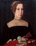 Archivo:Ritratto di gentildonna (Madeleine de la Tour d'Auvergne ?) - Uffizi