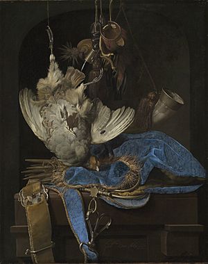 Archivo:Still-Life with Hunting Equipment and Dead Birds - Willem van Aelst - Google Cultural Institute