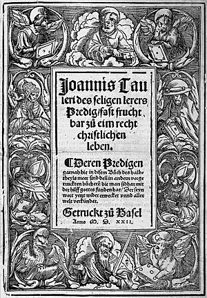 Archivo:Tauler Predig 1522 Titel von Holbein