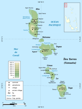 Mapa de las islas Torres