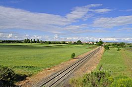 Vista del pueblo desde la vía del tren