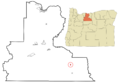 Wasco County Oregon Incorporated and Unincorporated areas Shaniko Highlighted