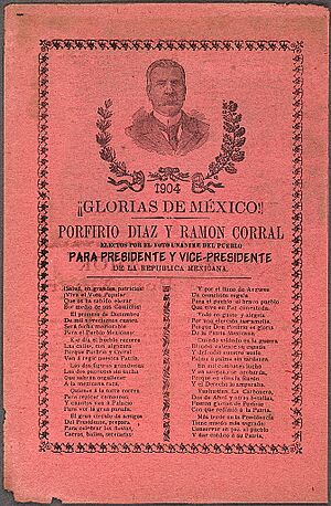 Archivo:1904 glorias de México! Porfirio Díaz y Ramón Corral electos por el voto unánime del pueblo para presidente y vice-presidente de la República Mexicana LCCN99615821