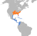 Antrostomus carolinensis map