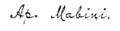 Apolinario Mabini signature