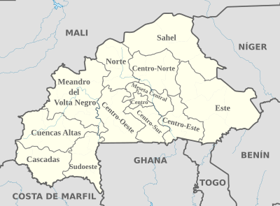 Regiones de Burkina Faso.