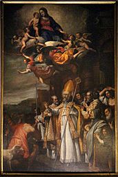 Domenico fiasella, il beato alessandro sauli fa cessare una pestilenza, 1630 circa 02