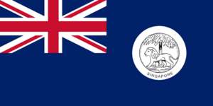 Archivo:Flag of Singapore in the Straits Settlements
