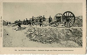 Archivo:Le fort d'Aubervilliers - Batterie dirigée sur Paris durant l'insurection