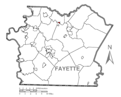 Map of Dawson, Fayette County, Pennsylvania Highlighted.png