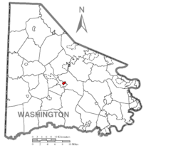 Map of East Washington, Washington County, Pennsylvania Highlighted.png