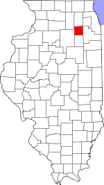 Map of Illinois highlighting Kendall County.svg