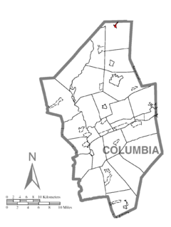 Map of Jamison City, Columbia County, Pennsylvania Highlighted.png
