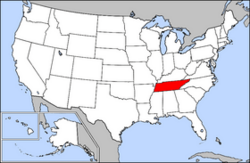 Archivo:Map of USA highlighting Tennessee
