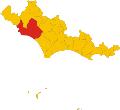 Map of comune of Latina (province of Latina, region Lazio, Italy).svg