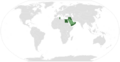 Map of country subdivisions (governorates)