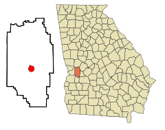 Marion County Georgia Incorporated and Unincorporated areas Buena Vista Highlighted.svg