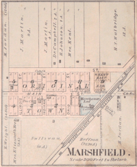 Archivo:Marshfield Indiana map from 1877 atlas