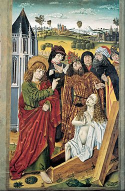 Archivo:Master of Saint Nicholas - The Resurrection of Drusiana - Google Art Project
