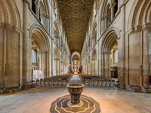 Archivo:Peterborough Cathedral Nave, Cambridgeshire, UK - Diliff
