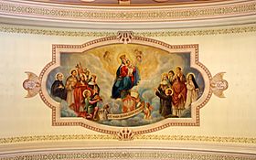 Archivo:Saint Josaphat Catholic Church (Detroit, MI) - ceiling mural, Queen of Poland
