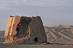 Summer Vacation 2007, 263, Watchtower In The Morning Light, Dunhuang, Gansu Province.jpg