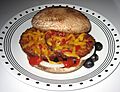 Veggie burger SuziJane flickr creative commons