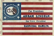 Archivo:Abraham Lincoln presidency campaign banner