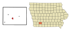 Adams County Iowa Incorporated and Unincorporated areas Corning Highlighted.svg