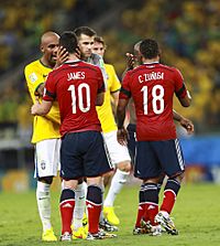 Archivo:Brazil and Colombia match at the FIFA World Cup 2014-07-04 (23)