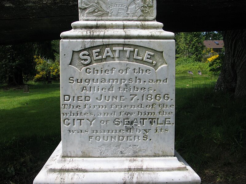 Chief Seattle tombstone